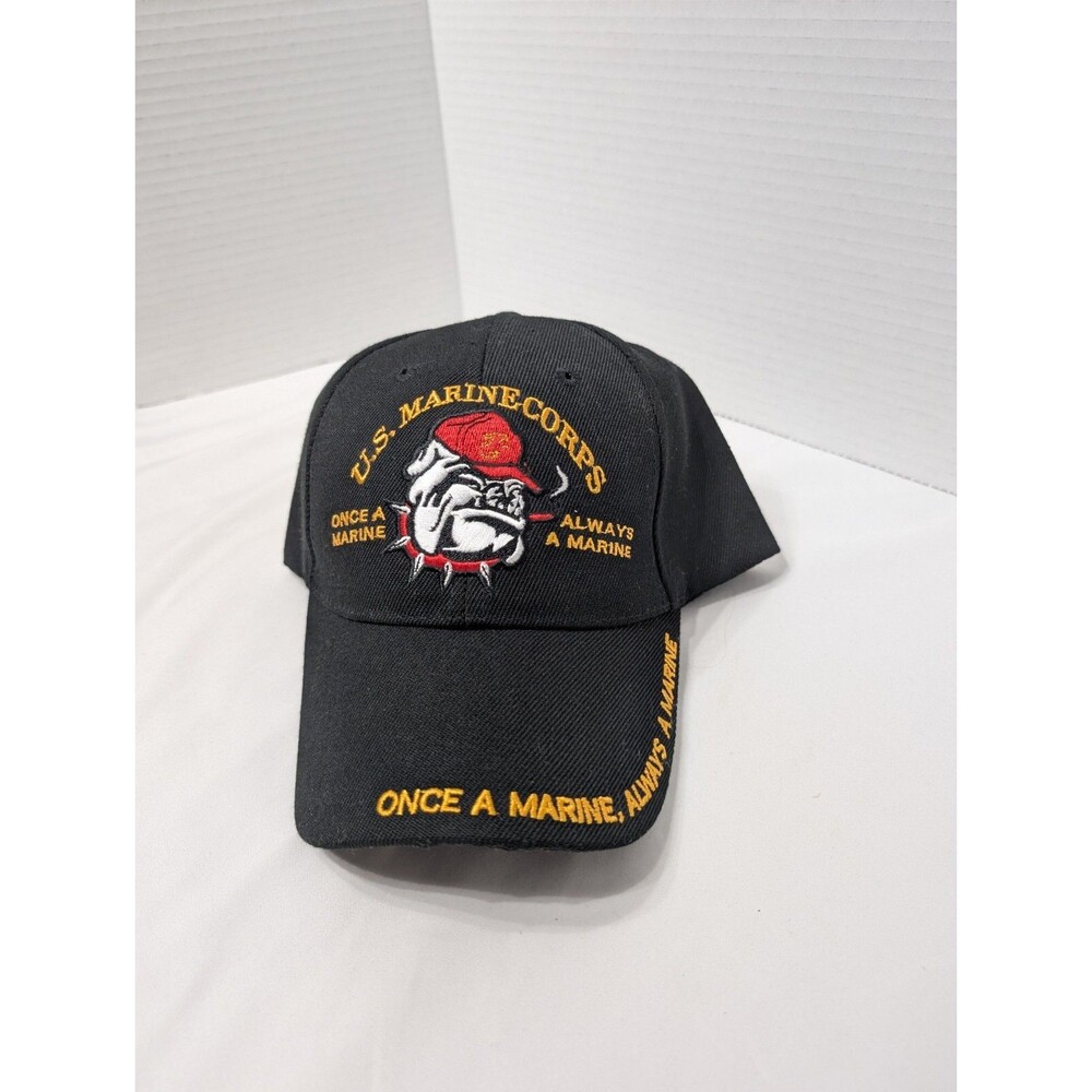 U.S. MARINE CORPS "Once A Marine, Always A Marine" USMC Bulldog Hat/Cap  EUC